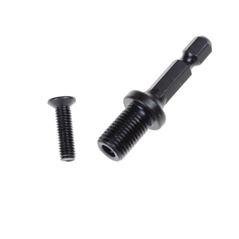 

1PC New 1/4 Steel Hex Shank Adapter to 3/8"-24UNF Male Thread Screw for Drill Bit Chuck