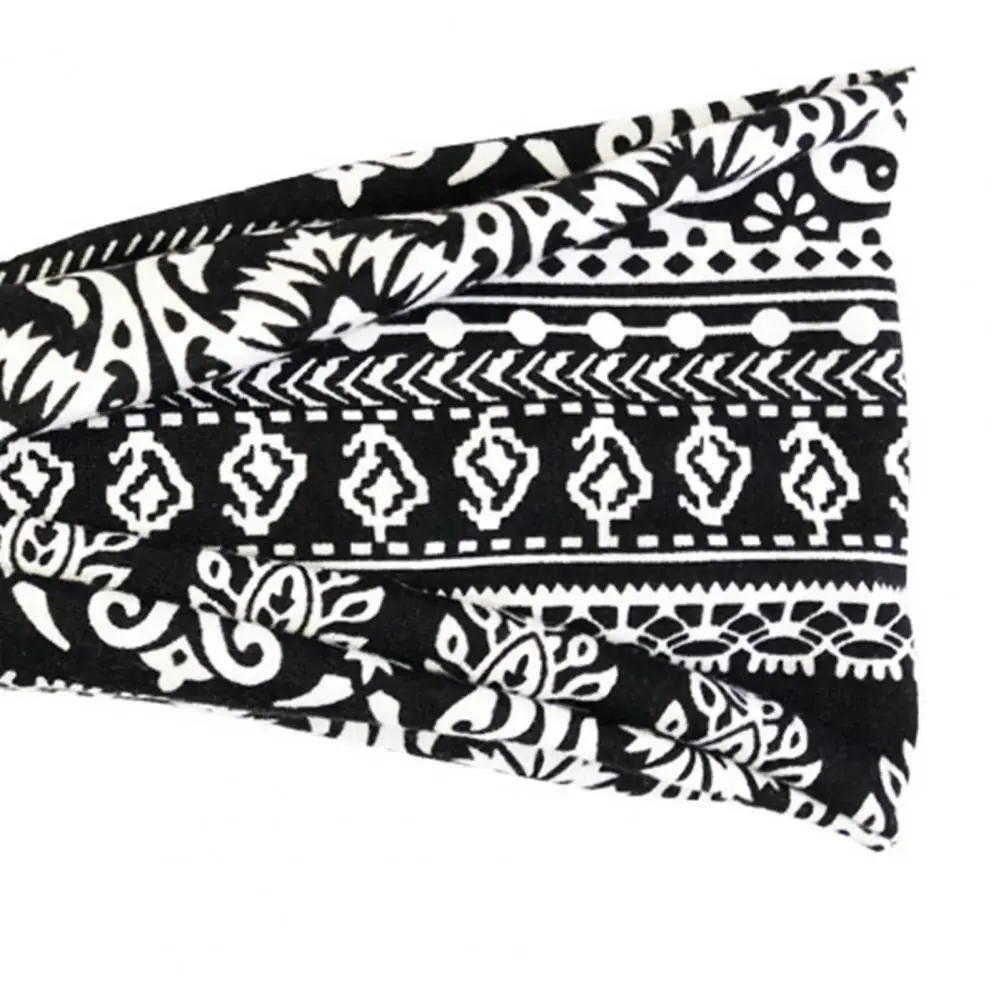 

Fashionable Women Elastic Comfortable Fabric Sport Headband Wide Wrap for Indoor Outdoor Activities Hair Accessories