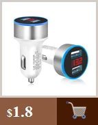 3.1A 5V двойной USB Автомобильное зарядное устройство с светодиодный дисплей универсальный телефон автомобильное зарядное устройство для Xiaomi samsung S8 iPhone X 8 Plus планшет и т. Д.#101