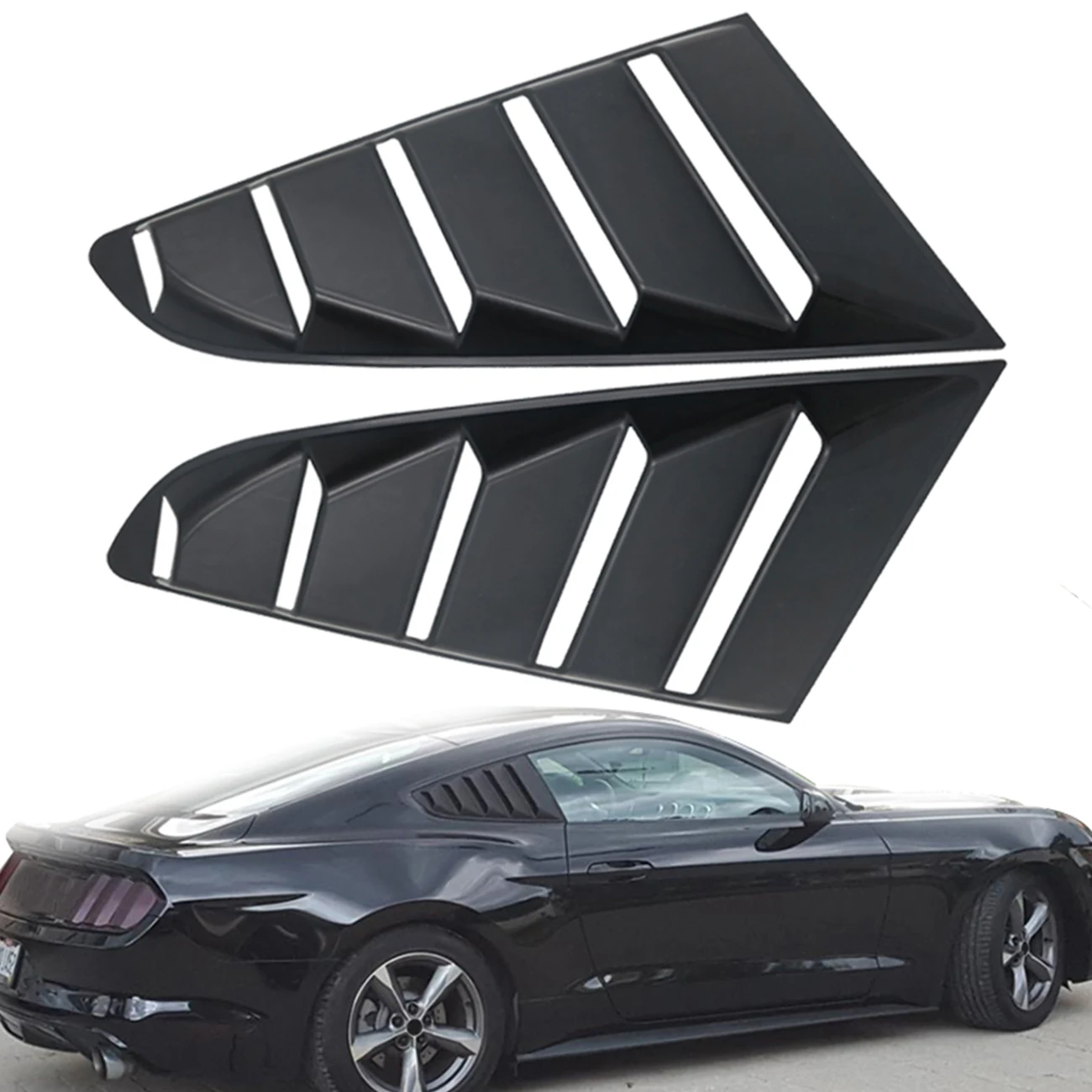 

Rear Quarter Window Louvers Scoops Spoiler Car Tunning Panel Side Air Vent Cover for Ford Mustang 2015 2016 2017 2018 2019 2020