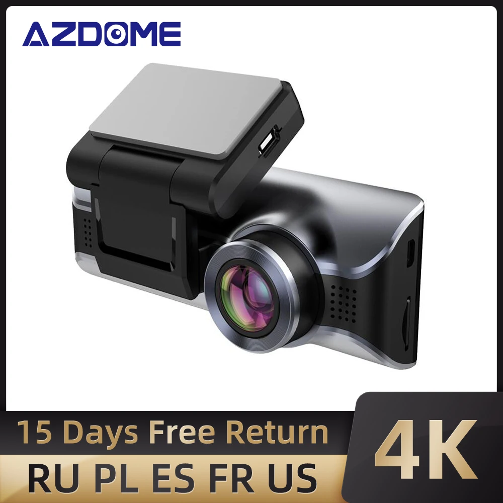 Видеорегистратор AZDOME 4K Wi Fi автомобильный видеорегистратор камера автомобиля 3840
