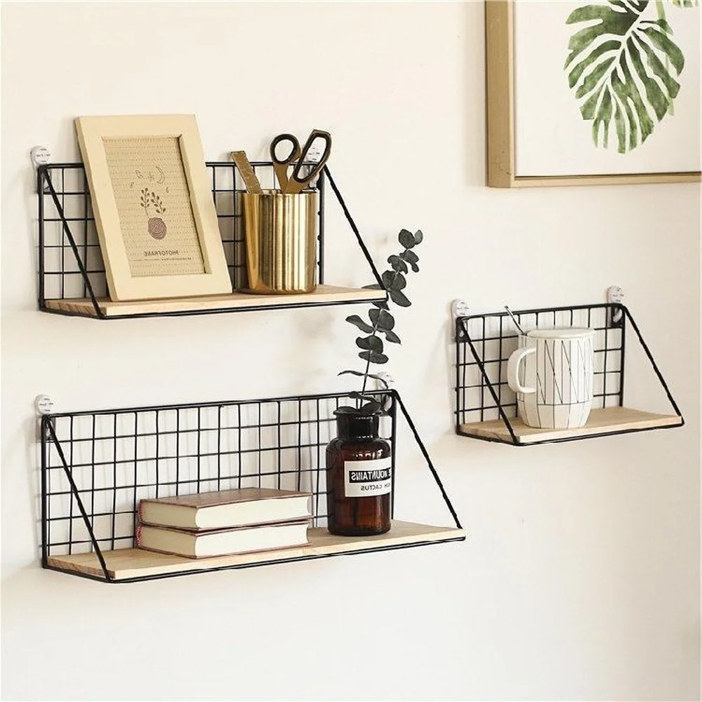 Настенное украшение железная рама подвесная стойка настенный ящик для хранения