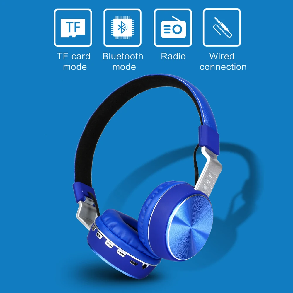 

Wireless Bluetooth 5.0 Headphones Folding Noise Cancelling Subwoofer Hi-Fi Stereo Gaming Headphone for IOS Android Computer
