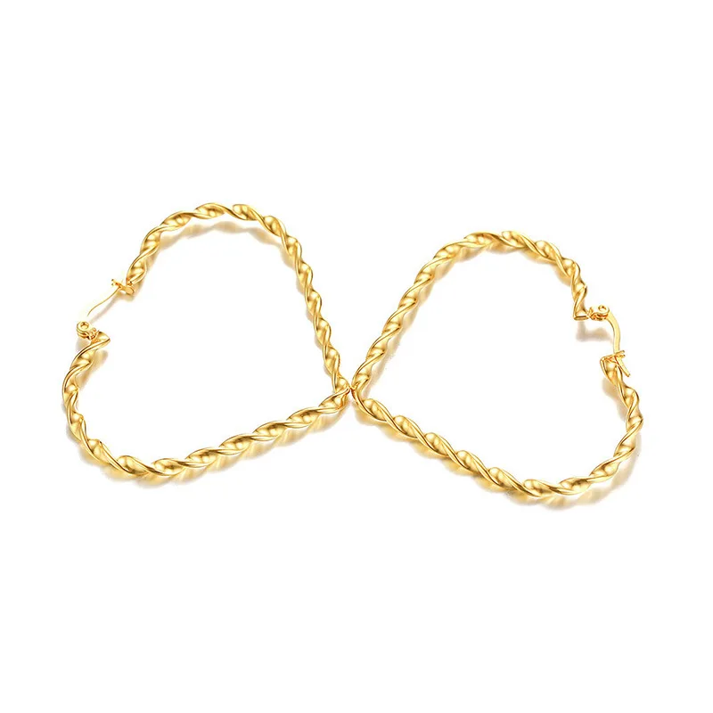 Нержавеющая сталь любовь сердце серьги для женщин подарок золотистого цвета