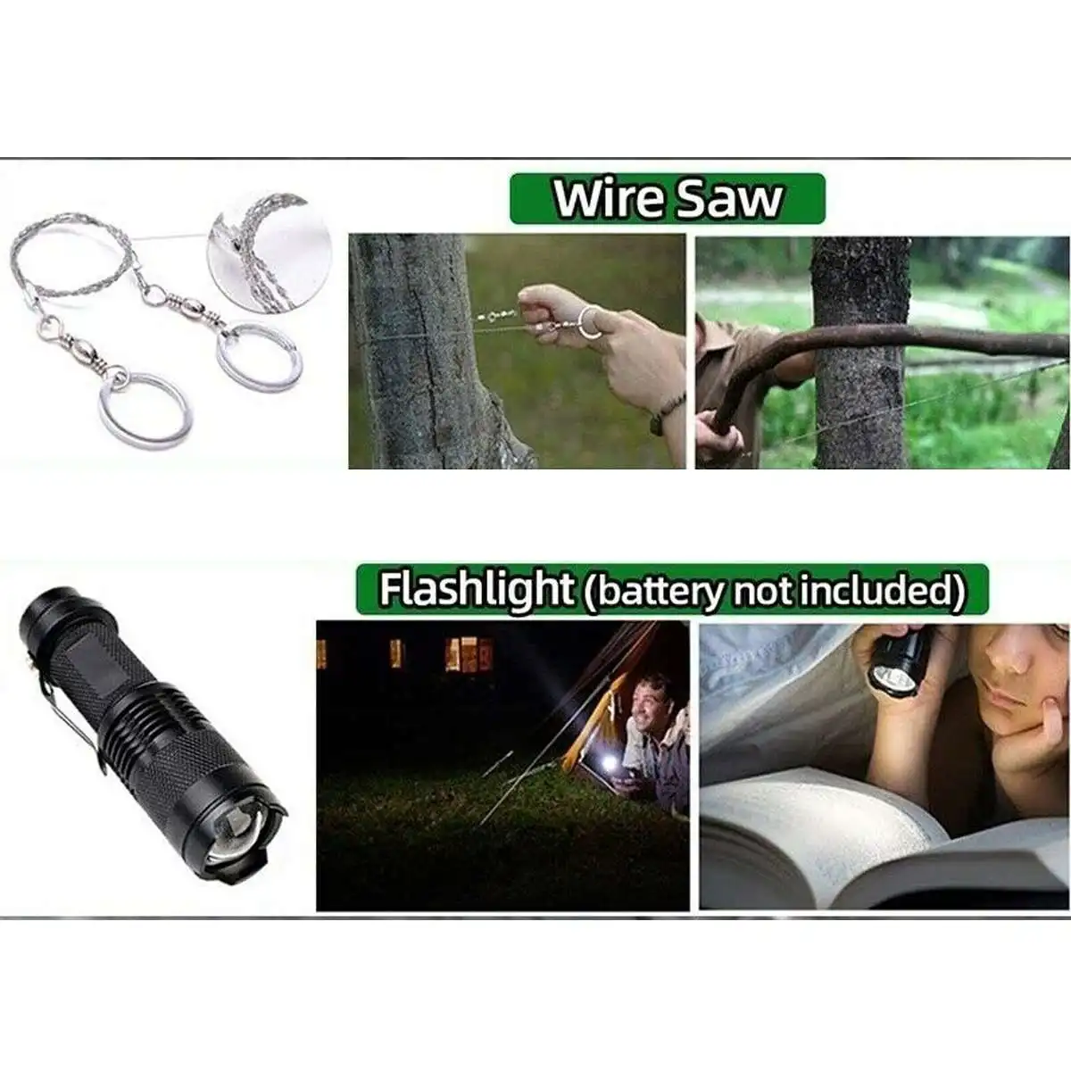 

12 in 1 Emergency Survival Kit Outdoor Hiking Camping Tactical Gear Multi Tools Military Tactical Defense-Equitment Tools