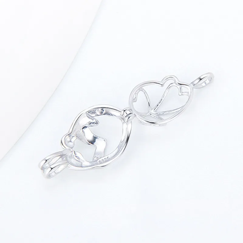 Кулон клетка из серебра 925 пробы с жемчугом|baby charms|baby babybaby mom |