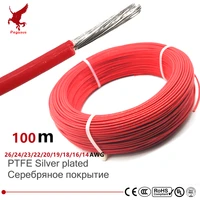 ptfe 100m 262423222019181614awg tinned plated flame retardant power cable wire high temperature resistance