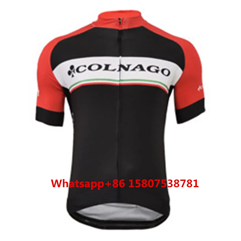 Colnago 2019 велосипедная одежда черная красная майка aero maillot дышащий короткий