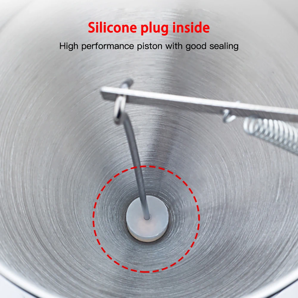 

Stainless Steel Funnels Pancake Batter Dispenser Kitchen Oil Liquid Metal Funnel With Rack Kitchen Tools