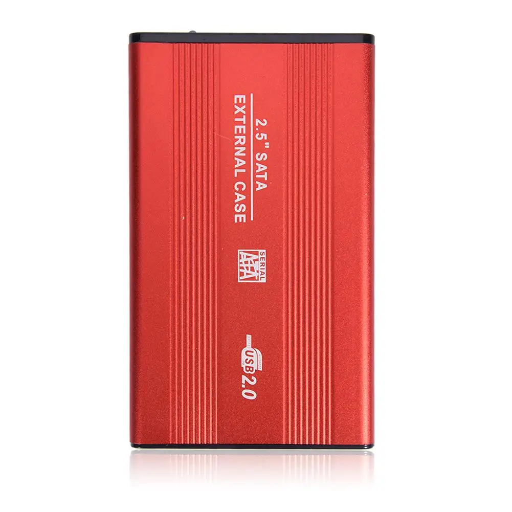 2," HD BOX Жесткий диск картридж алюминиевый сплав HDD Жесткий Чехол USB2.0 to SATA для Windows XP Vista Win7 Win8 Win10 OS дропшиппинг - Цвет: Red USB 2.0