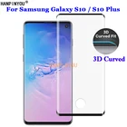 Для Samsung Galaxy S10 G973  S10 Plus G975 3D полное покрытие изогнутое закаленное стекло 9H Премиум Защитная пленка для экрана