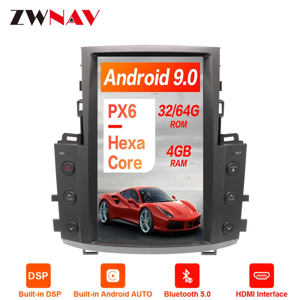 Android 9,0 Tesla стиль 4 Гб ram Автомобильный gps навигатор Авто без DVD плеер для Lexus LX570 магнитофон головное устройство мультимедиа