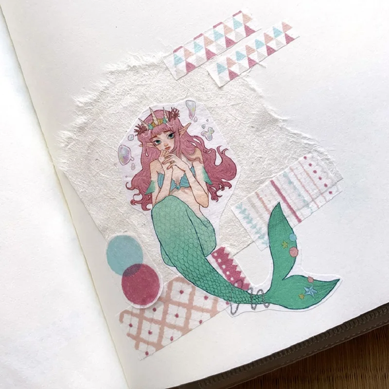 

Beautiful Girls Outside the Human Series Washi Tapes Bullet Journal Masking Tape Adhesive Tape DIY Scrapbooking Washi Stickers