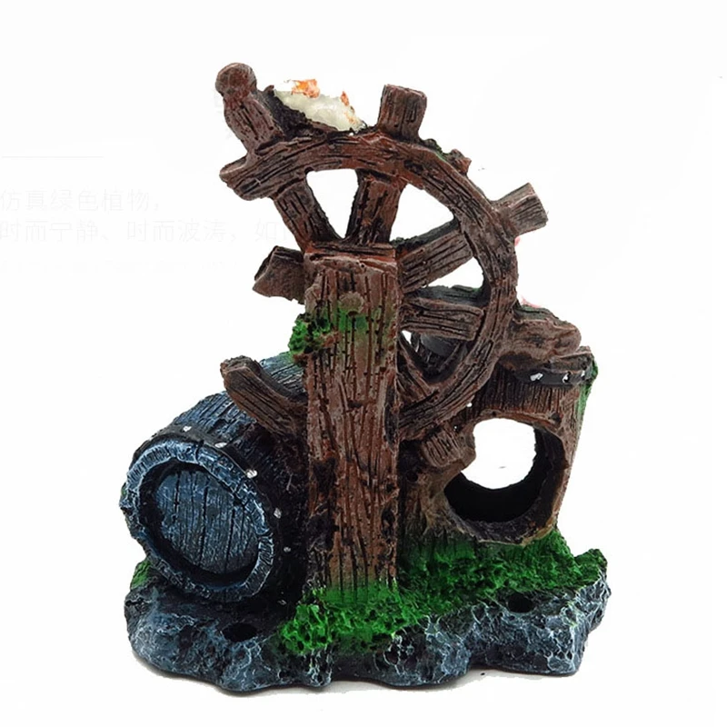 Aquarium Accessories Fish Tank Resin Landscape Decorations Crawling Pet Box Shelter Lizard Snake Crystal Shrimp Crab | Дом и сад