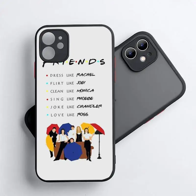 

friends tv show Phone Case For iphone 12 11 8 7 plus mini x xs xr pro max matte transparent cover