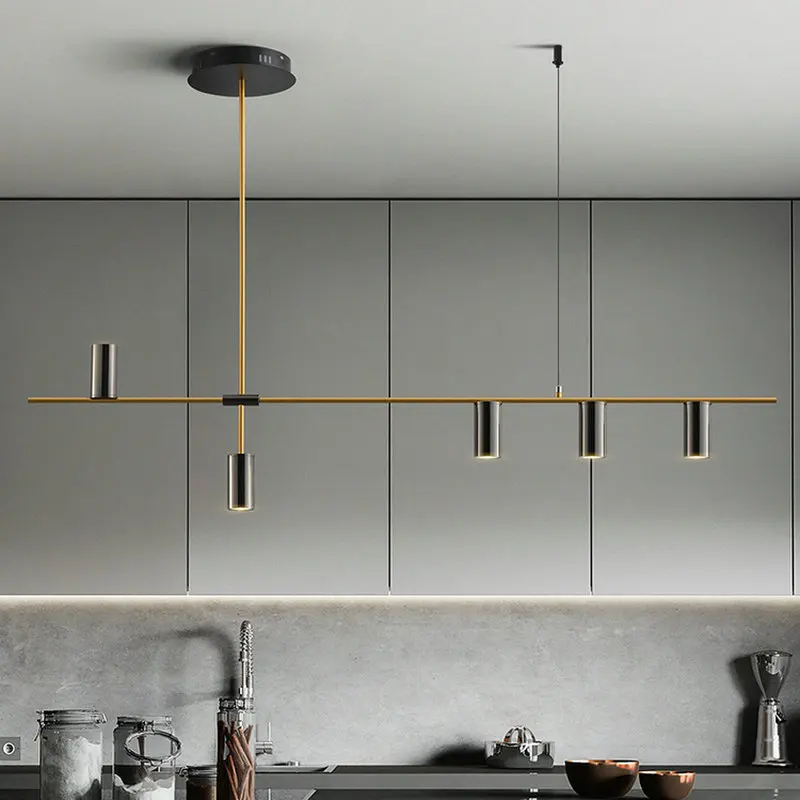 

Hot Modern Black Gold LED Pendant Chandelier for Bedroom Living Room Loft Entrance Hall Kitchen Dining Room Nordic Home Decor
