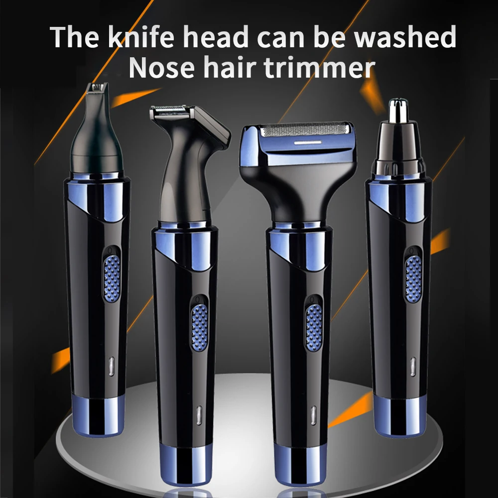 

4 In 1 Electric Nose And Ear Trimmer For Men Eyebrow Trimmer Clipper Rechargeable Minifit Battery Trimmer Beard Shaving and Care