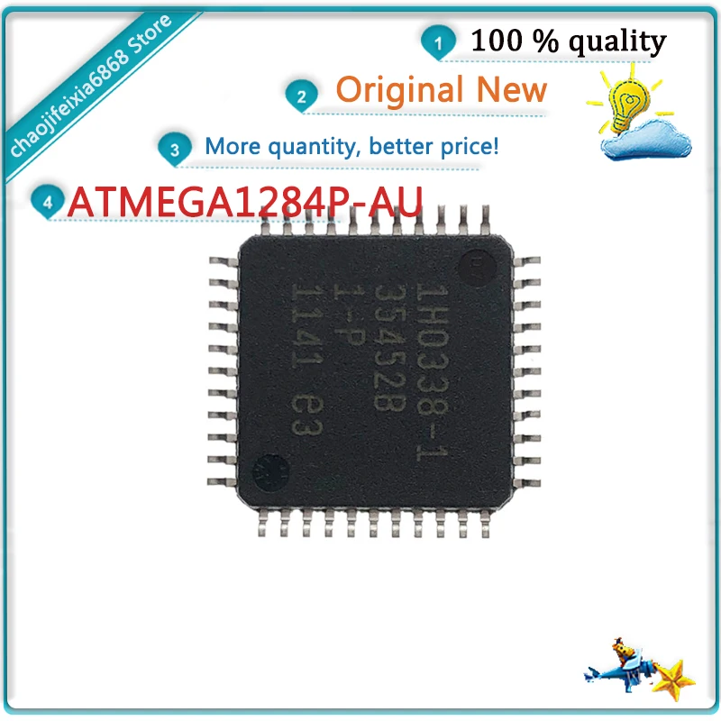 5 шт. 10 шт./лот! Флэш память ATMEGA1284P AU QFP44 ATMEGA1284 микроконтроллер 8 бит AVR 128K новый