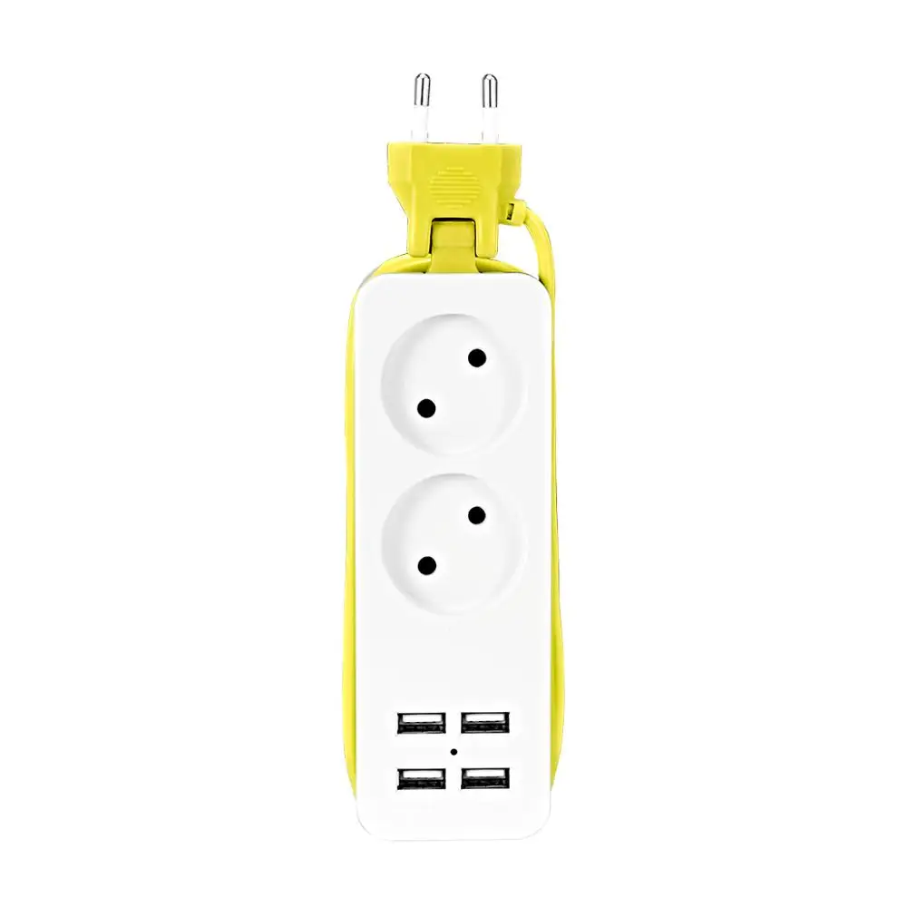 Штепсельная Вилка европейского стандарта USB розетка Электрическая защита розетки от скачков напряжения удлинительные розетки USB смарт-мобильный телефон настенное зарядное устройство Настольный концентратор