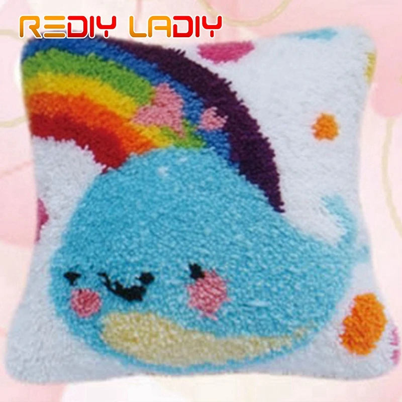 Крюк с защелкой Наборы Прекрасный Рыба подушка крышка пре канва DIY пряжа вяжущие