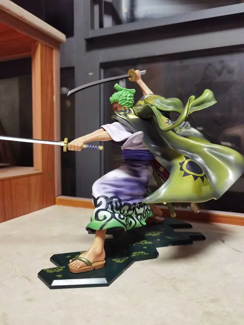 

24cm ONE PIECE Anime Figure Roronoa Zoro figure POP Wano Country Zoro Juro Santo Ryu Combat Edition Boxed Figure Ornaments
