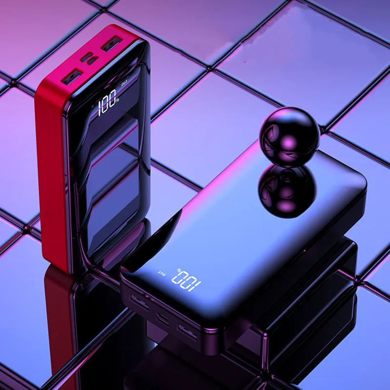 2019 внешний аккумулятор 20000 мАч Внешний 18650 повербанк 2 USB светодиодный type c