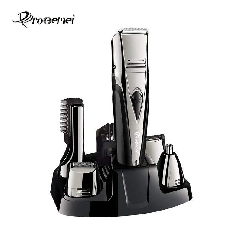 PROGEMEI 5 в 1 Электрический триммер для волос профессиональная машинка стрижки