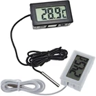 Цифровой термометр, измеритель яркости с ЖК дисплеем для холодильника и морозильной камеры, высокая точность, черныйбелый цвет
