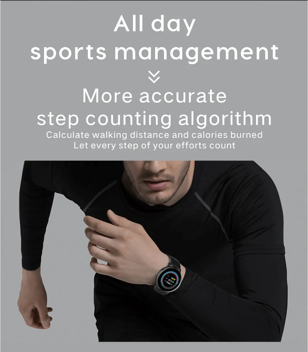 Wearpai H5 цветной экран фитнес-трекер Смарт-часы Bluetooth монитор сердечного ритма водонепроницаемые спортивные фитнес-часы для мужчин и женщин