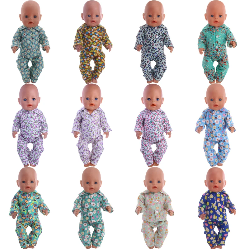 Кукольная одежда темно серая кукольная Пижама с леопардовым принтом персикового