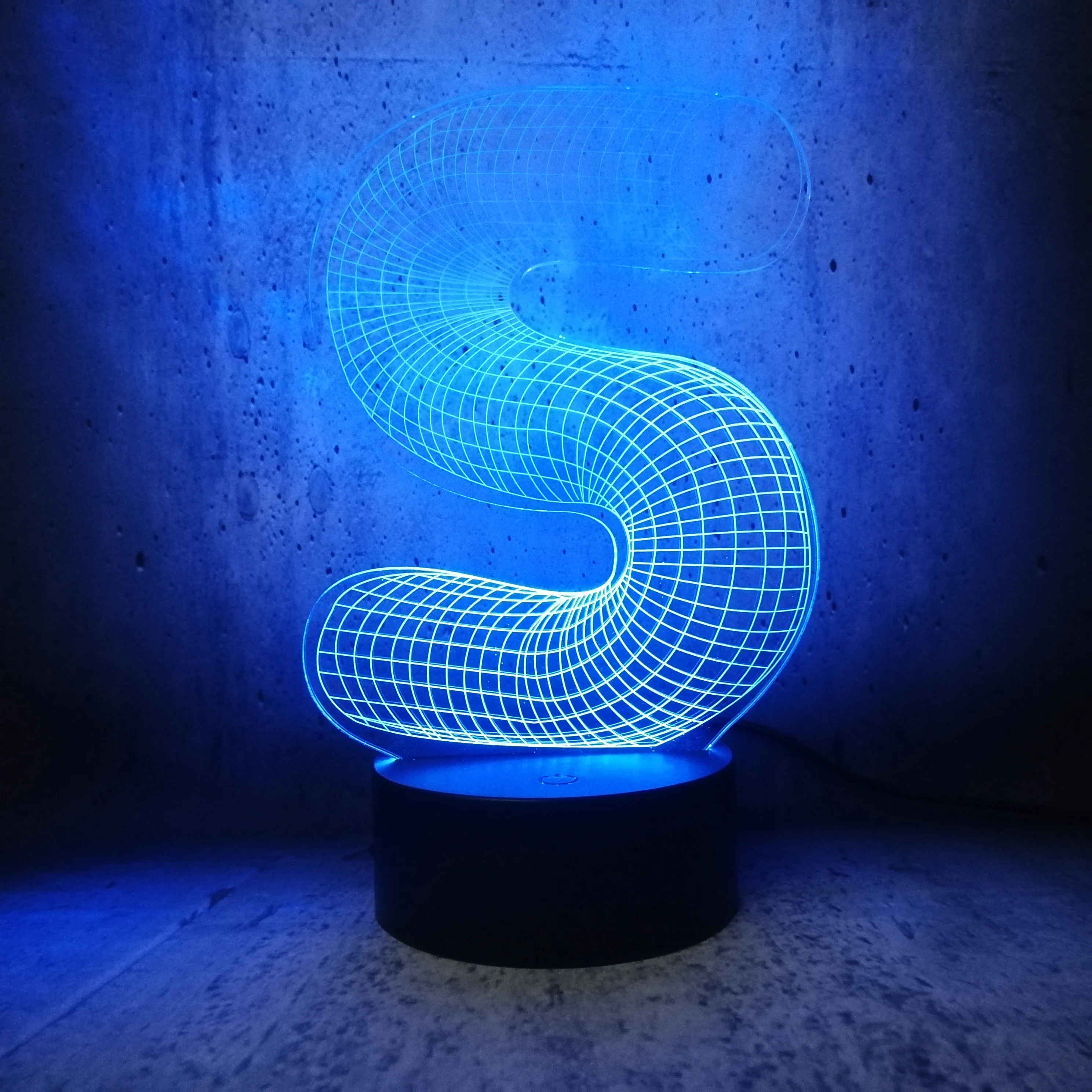 Новый уникальный светодиодный 3D светильник Алфавит буквы S многоцветный