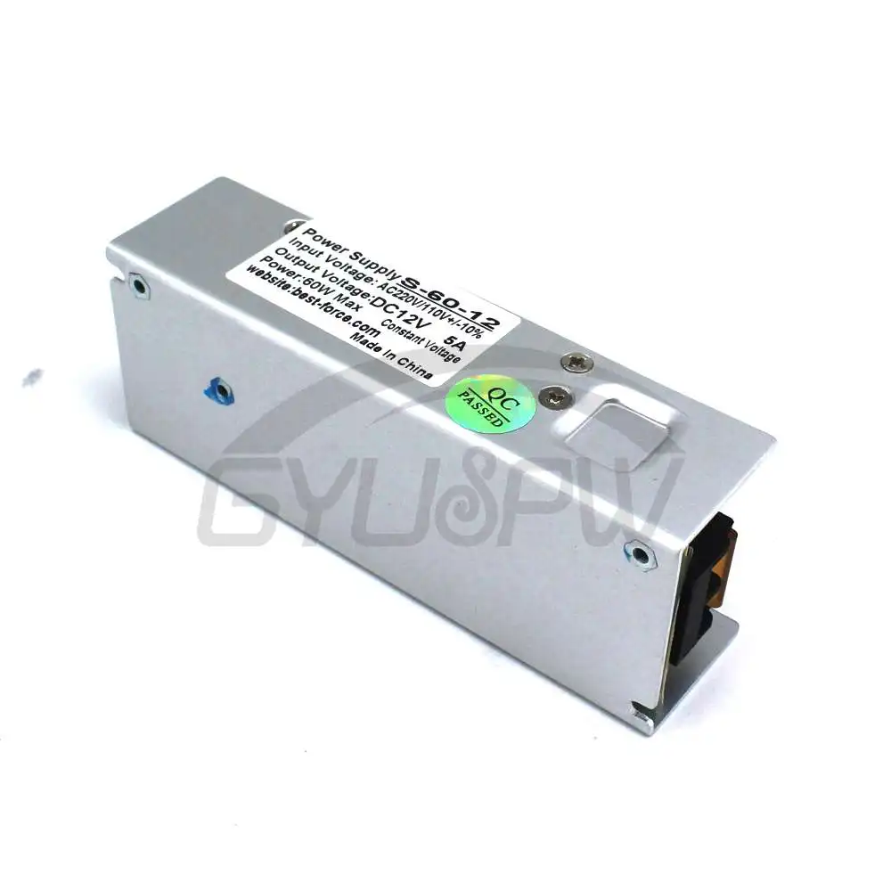 Источник питания DC 12V 5A 60W Светодиодный драйвер Переключение трансформаторов 100