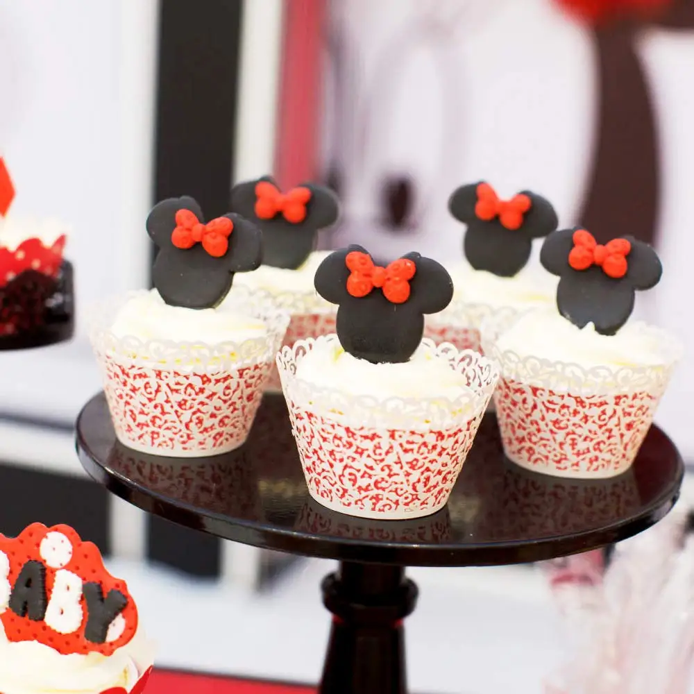 100 искусственная Лазерная подставка для выпечки держатели маффинов подставки