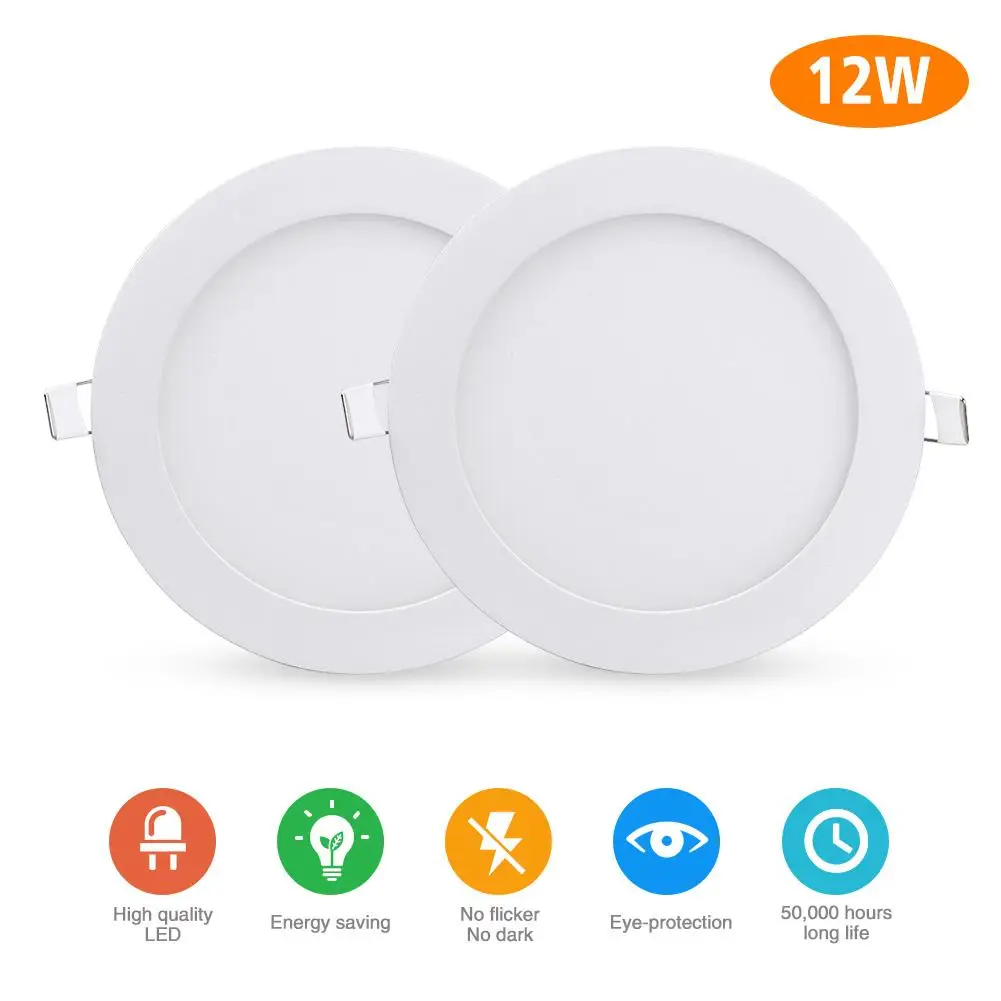 

High quality 12W Small Panel Light Cool White Round 220V 6000K 2835 SMD LED Downlight Easy To Install For Offices Rooms Kitchens