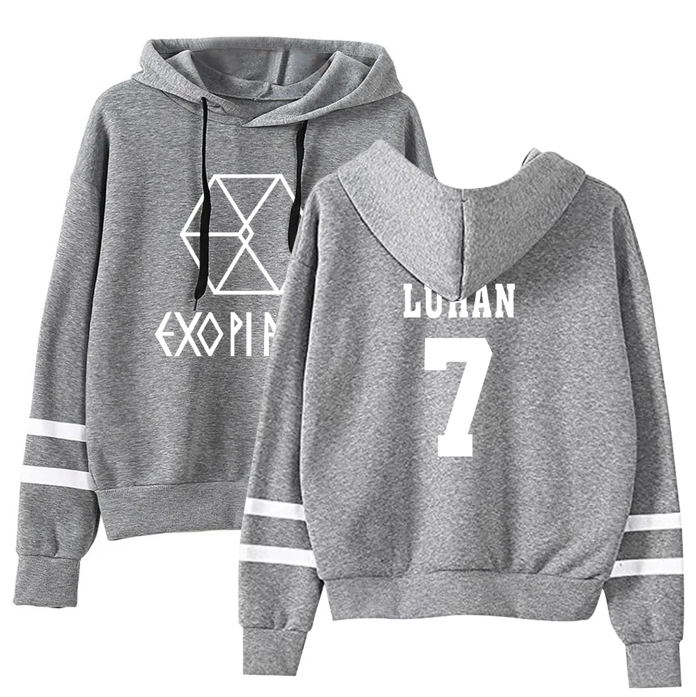 Kpop EXO милый женские худи Harajuku Повседневная Толстовка с капюшоном корейский стиль свободная толстовка с капюшоном женские флисовые толстовки пуловер Топ