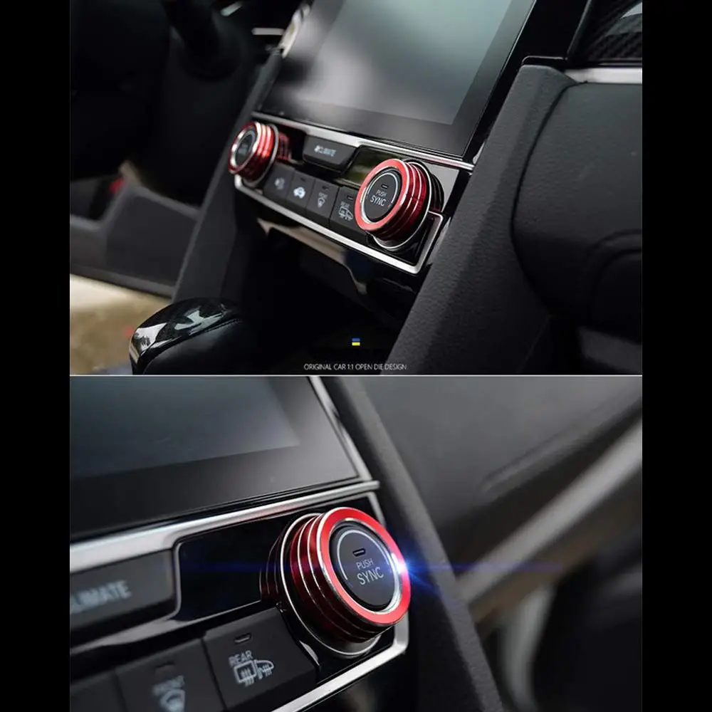 Аксессуары для Honda 10 поколение Civic контроль аудио динамик украшение кольцо ручка