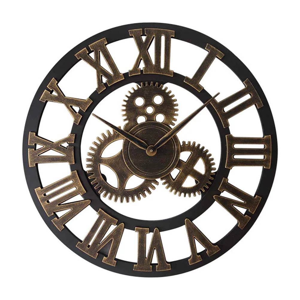 Ретро Настенные часы с имитацией железа Креативные Круглые Часы|Настенные часы| |