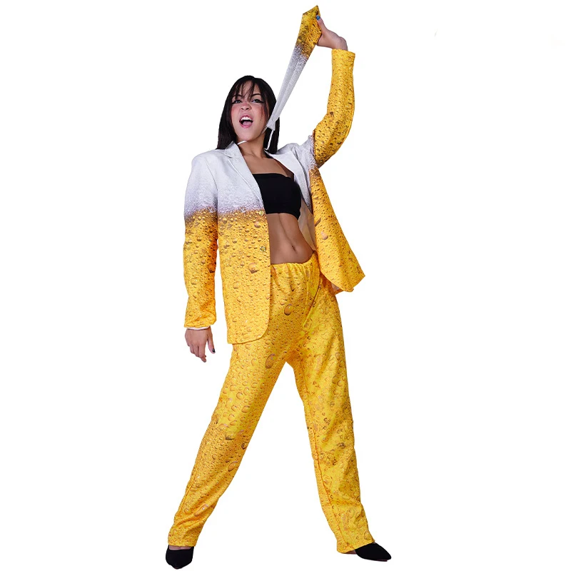 Женский костюм на Октоберфест нарядное платье желтая пивная одежда ролевая игра