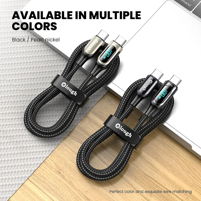 Elough LED 100W USB C To Type Cable PD Quick Charge 4.0 Type-C For Xiaomi POCO X3 Huawei Samsung Phone Charging Cord | Мобильные