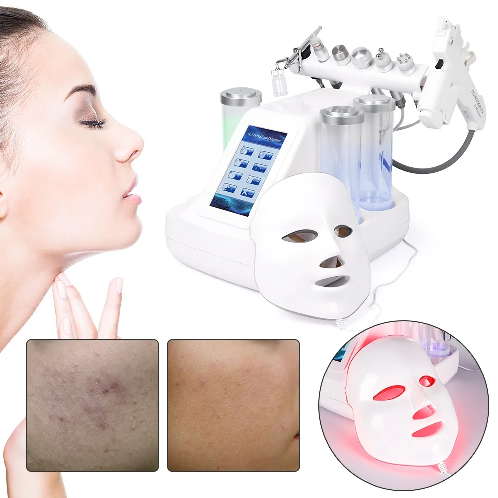 8 In 1 Ance Pore Cleaner Hydro Water Oxygen Jet Peel Machine Facial Massage Exfoliating Skin Whitening Skin Care Device