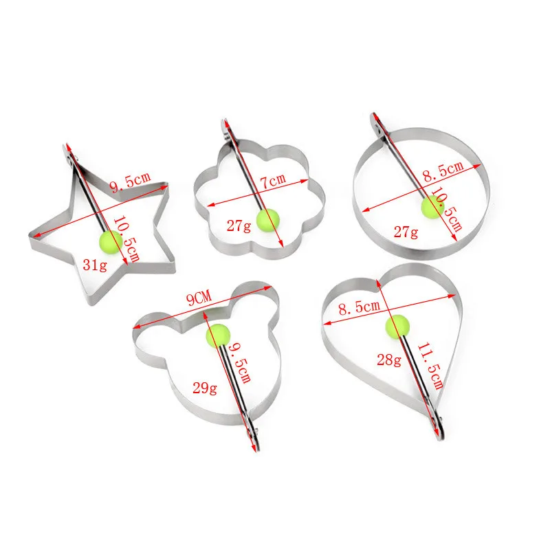 Обжаренное яйцо из нержавеющей стали в форме сердца искусственное украшение для