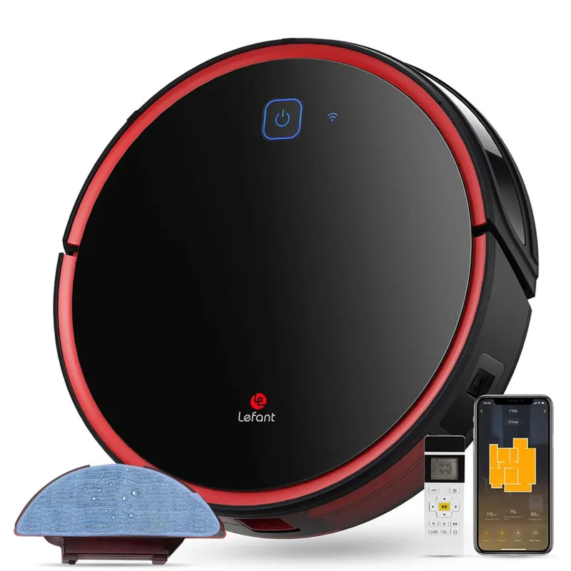 

Lefant Robot Vacuum Cleaner Sweep and Wet Mopping 3 in 1 T700 Auto Charging Vacuum Cleaner Mop Wi-Fi/App/Alexa/Remote Control