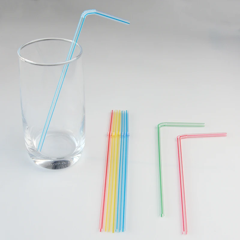 200 шт. пластиковые гибкие трубочки для напитков 21 см|Однораз. соломинки| |