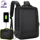 Мужские деловые рюкзаки 15,6 дюймов ноутбук Mochila Водонепроницаемый usb зарядка мужские дорожные сумки студенческая сумка для книг