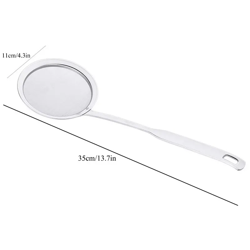 Ложка для жира из нержавеющей стали тонкое Сетчатое пищевое ситечко смазки