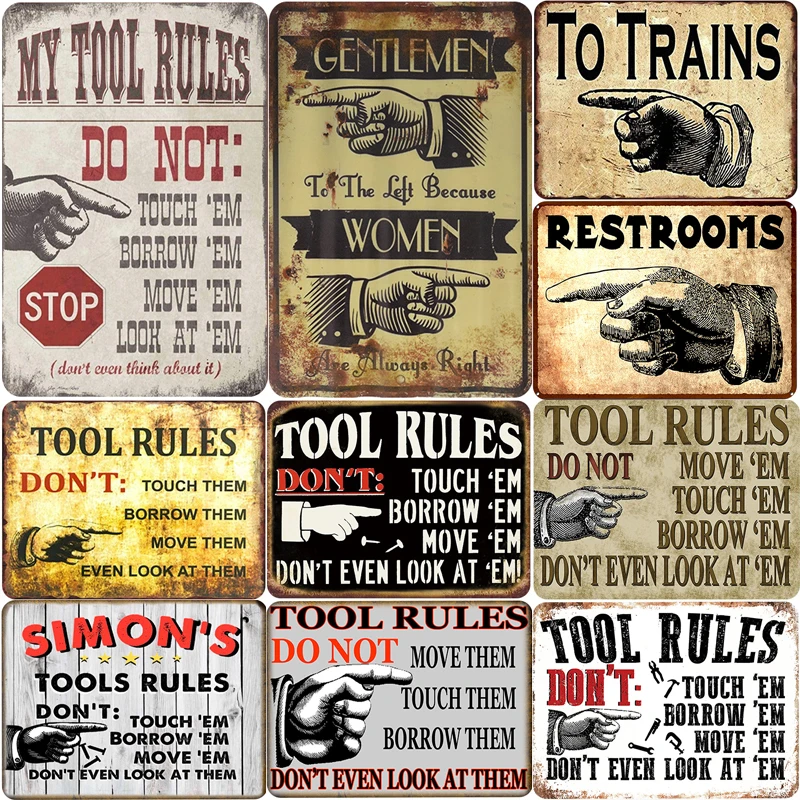 Мой инструмент правила металлические оловянные знаки ретро постер винтажный Бар