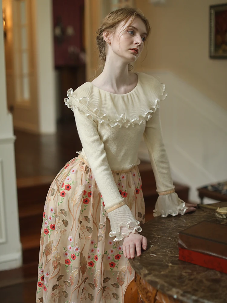 Женское винтажное трикотажное платье элегантное приталенное шерстяное длинное