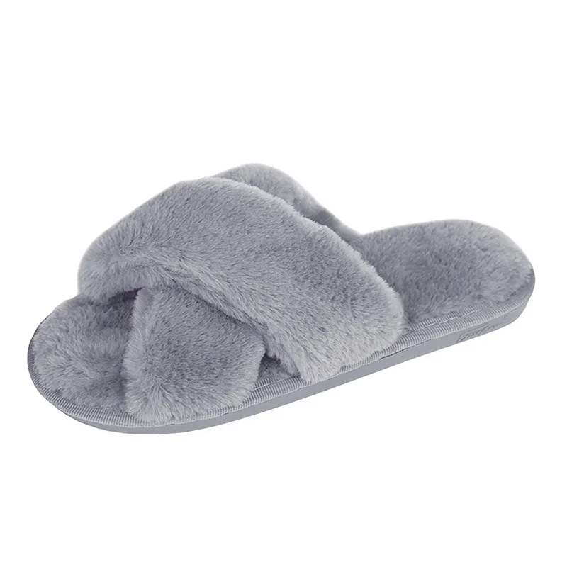 

Soft Plush Fur Women Fashion Cosy Winter Slippers Comfortable Warm Home Lazy Casual Shoes Cozy Slip In House Leisure Shoes