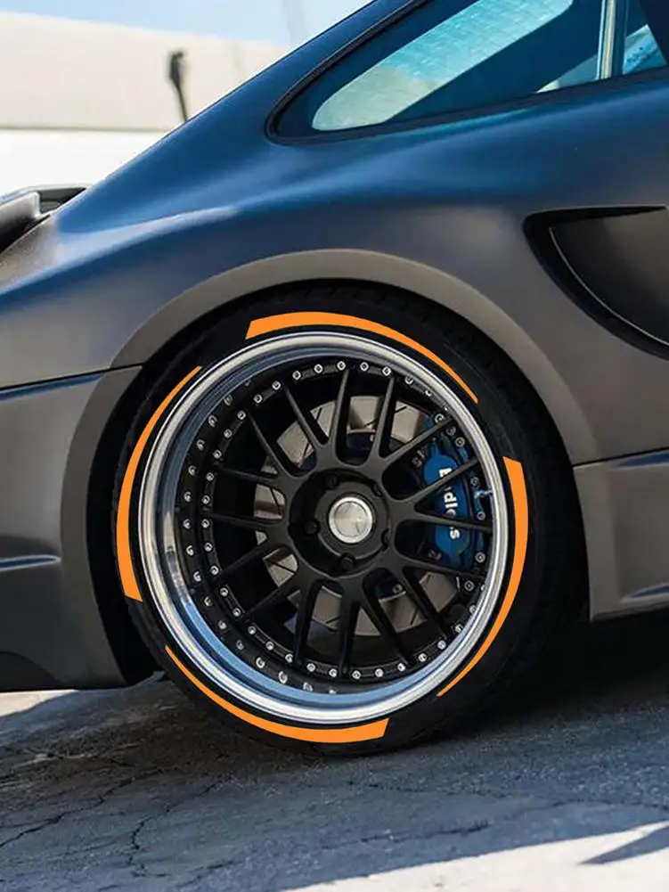 

16 pcs Stickers Waterproof Universal Decals for Auto Motorcycle PVC soft rubber white, red, yellow, orange sticker Dropshipping