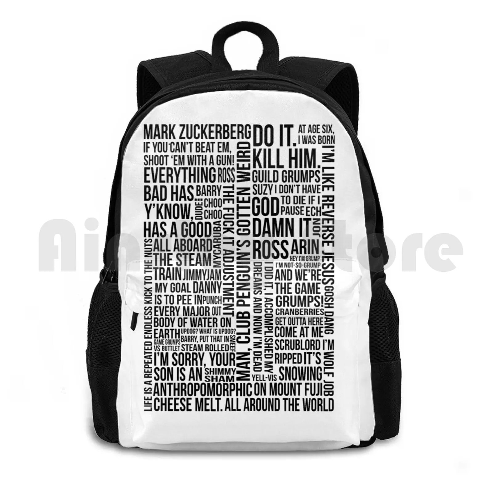 Игра Grumps цитаты Открытый походный рюкзак Водонепроницаемый Кемпинг путешествия